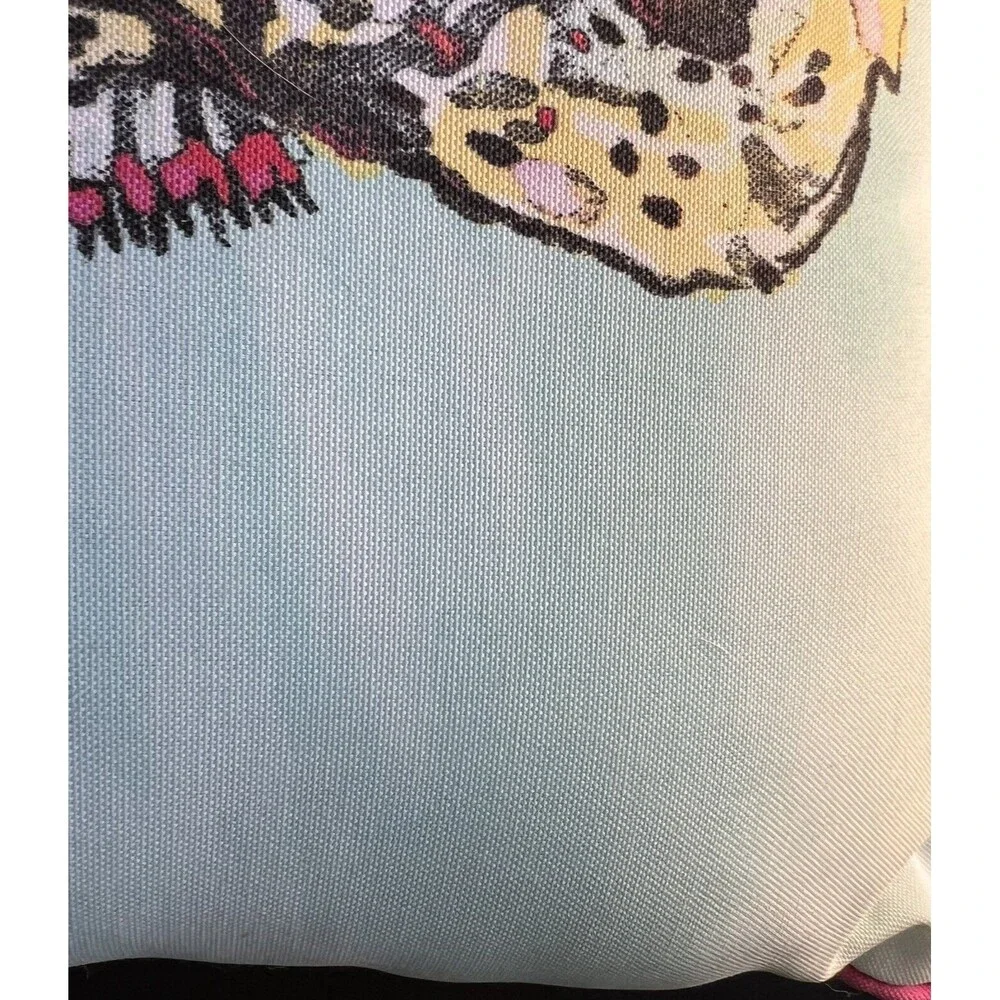Allen + Roth Porch Pool Deck Seahorse Pair Throw Pillows Aqua 16